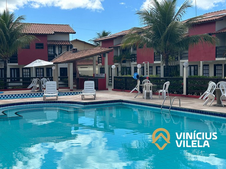 Casa com 3 suítes ambas com ar condicionado e TV, sala clima