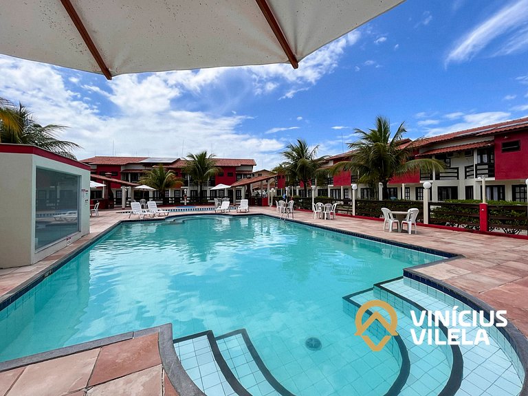 Casa com 3 suítes ambas com ar condicionado e TV, sala clima