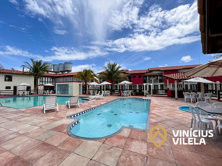 Casa com 3 suítes ambas com ar condicionado e TV, sala clima