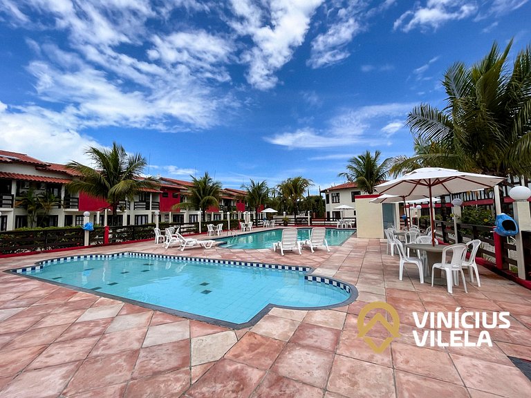 Casa com 3 suítes ambas com ar condicionado e TV, sala clima