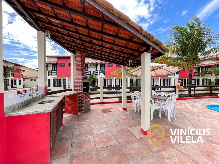 Casa com 3 suítes ambas com ar condicionado e TV, sala clima