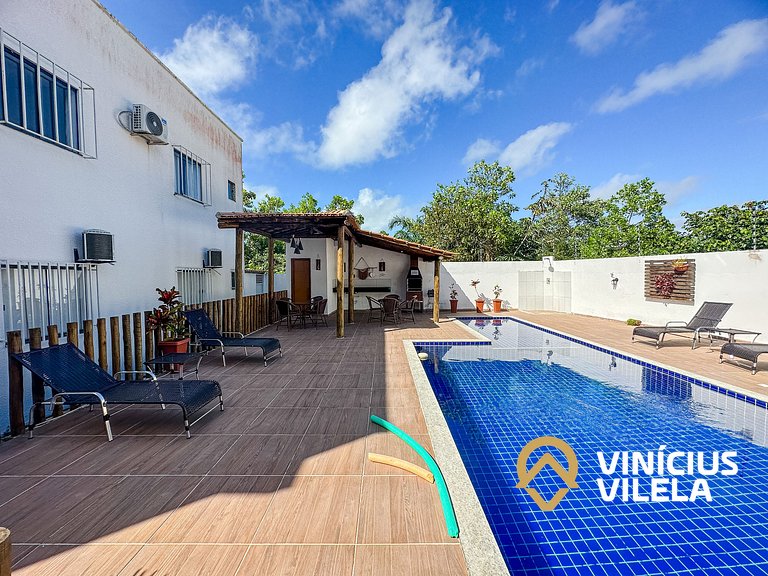 Apê pavimento superior com 3 quartos com ar condicionado, va
