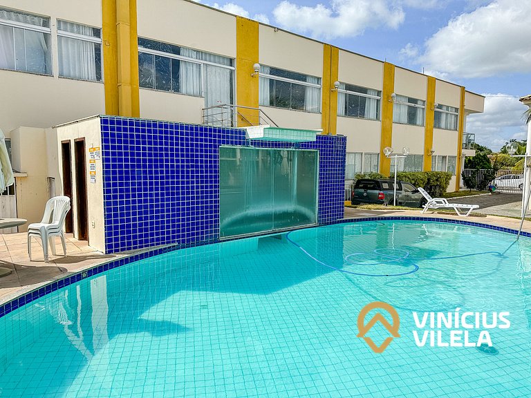 Flat com 1 suíte e sala climatizada, no pavimento superior c