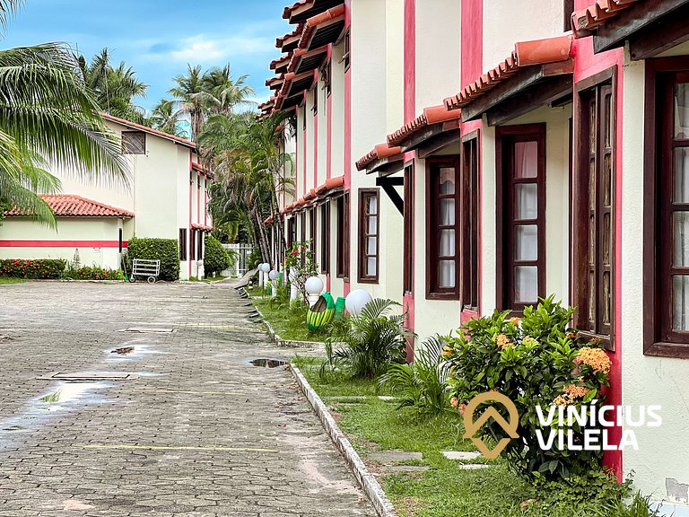 Casas com 2 ou 3 suítes (todas com ar split), com internet p
