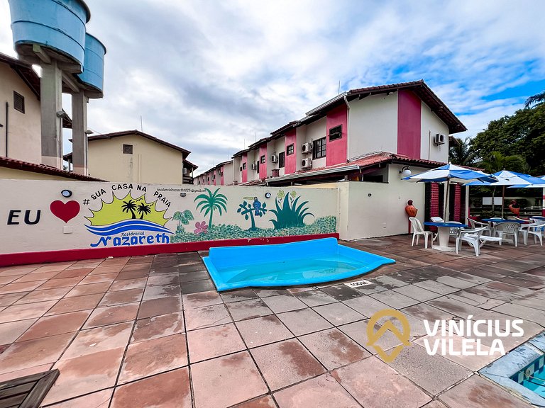 Casas com 2 ou 3 suítes (todas com ar split), com internet p