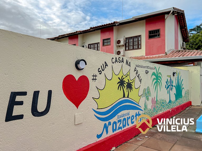 Casas com 2 ou 3 suítes (todas com ar split), com internet p