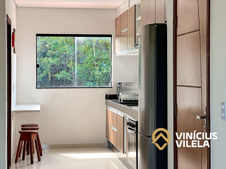 Apto 3 quartos sendo 1 suíte, mobilia de excelente padrão ac