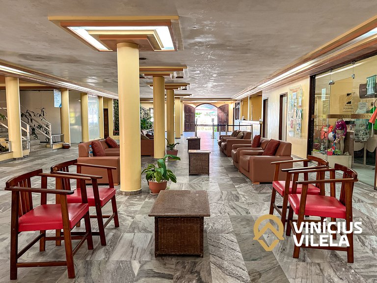 Suiíte com ar , frigobar proximo ao axé Moi