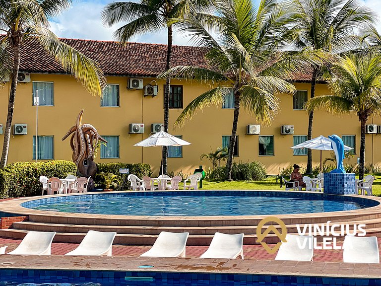 Suiíte com ar , frigobar proximo ao axé Moi