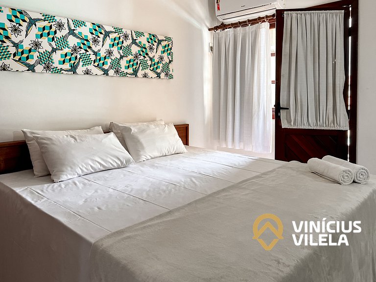 Casa com 3 suítes ambas ar condicionado e TV, internet exclu