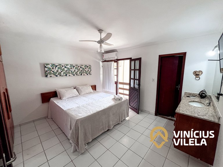 Casa com 3 suítes ambas ar condicionado e TV, internet exclu