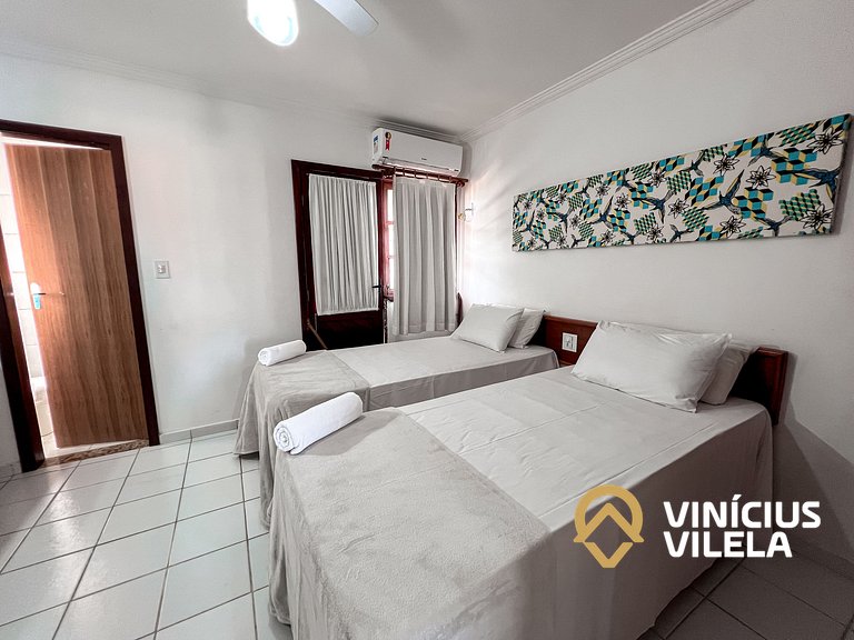 Casa com 3 suítes ambas ar condicionado e TV, internet exclu