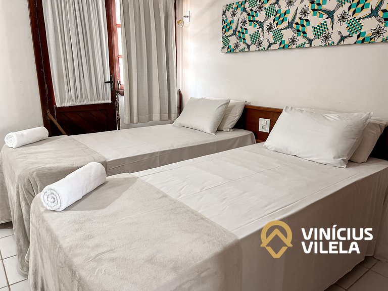 Casa com 3 suítes ambas ar condicionado e TV, internet exclu