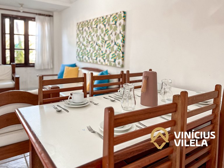 Casa com 3 suítes ambas ar condicionado e TV, internet exclu
