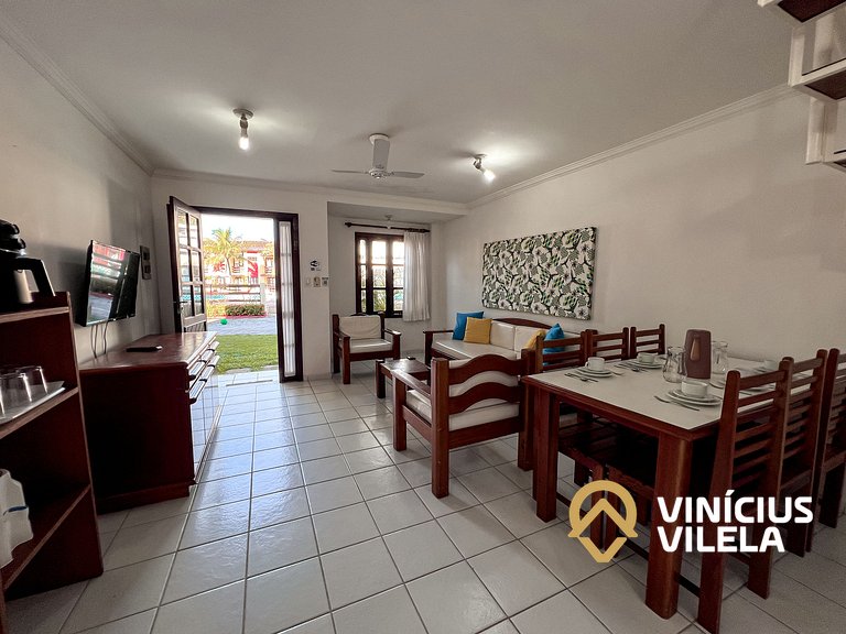 Casa com 3 suítes ambas ar condicionado e TV, internet exclu