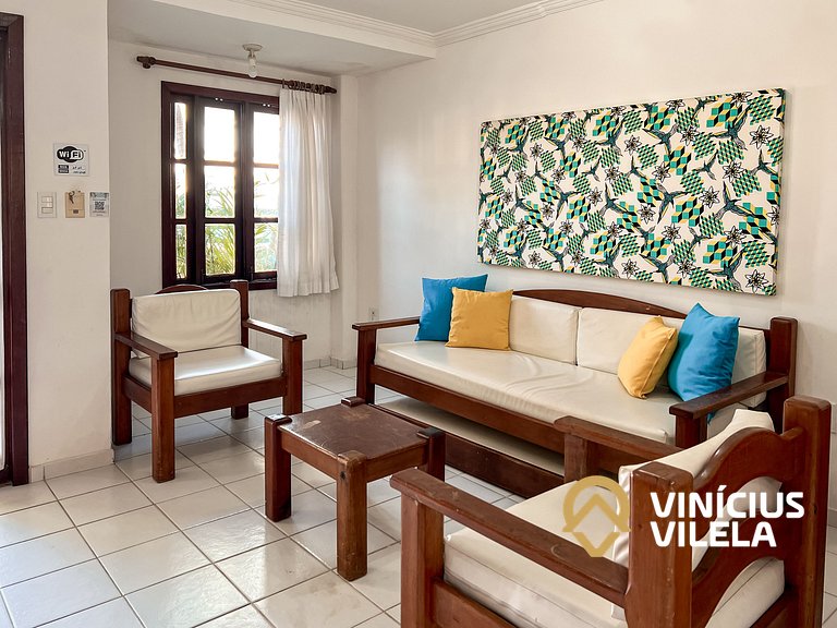 Casa Duplex com 3 Suítes, Ar-condicionado e Wi-Fi 300MBPS, a