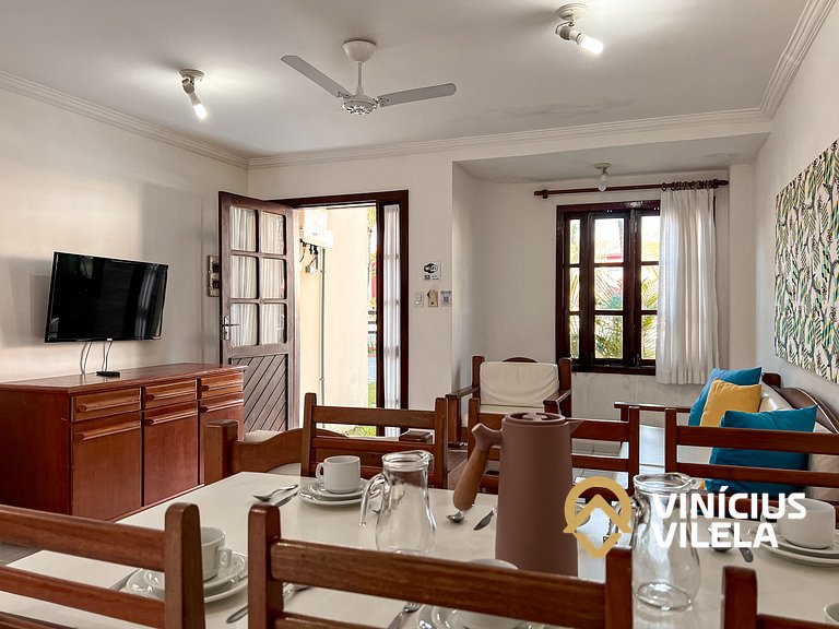Casa com 3 suítes ambas ar condicionado e TV, internet exclu