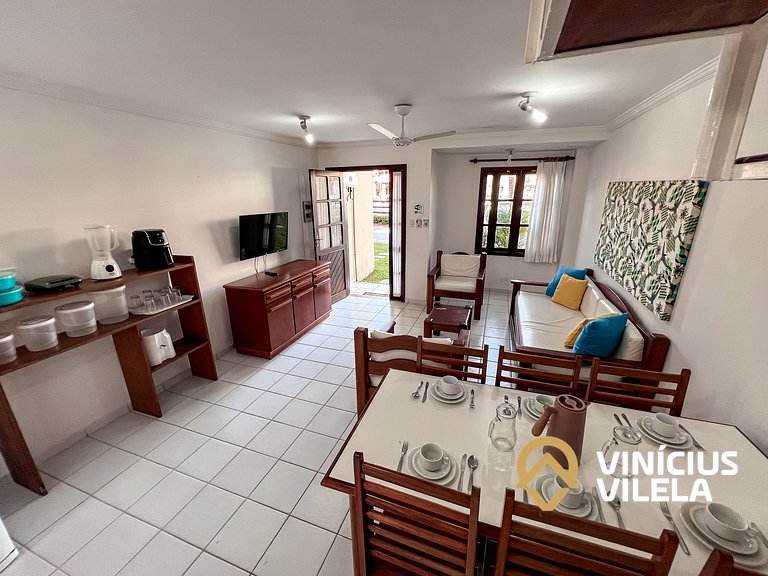 Casa com 3 suítes ambas ar condicionado e TV, internet exclu