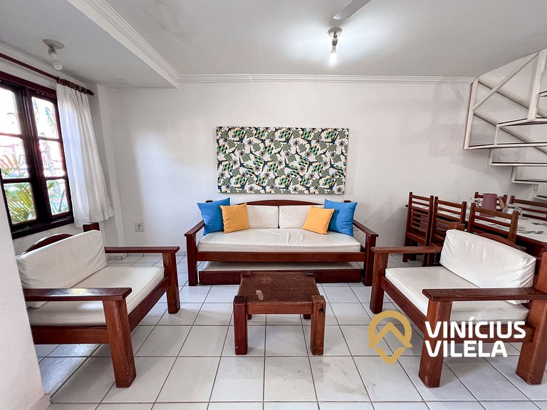Casa Duplex com 3 Suítes, Ar-condicionado e Wi-Fi 300MBPS, a