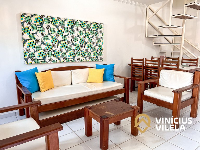 Casa Duplex com 3 Suítes, Ar-condicionado e Wi-Fi 300MBPS, a