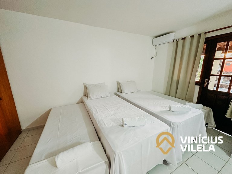 Casa com 3 suítes ambas com ar condicionado e TV, gourmet pr