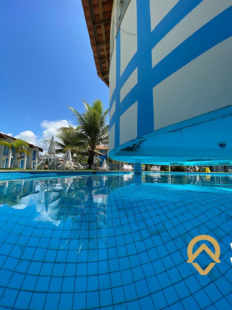 Flat 1 suíte, sala climatizada praia de Taperapuã