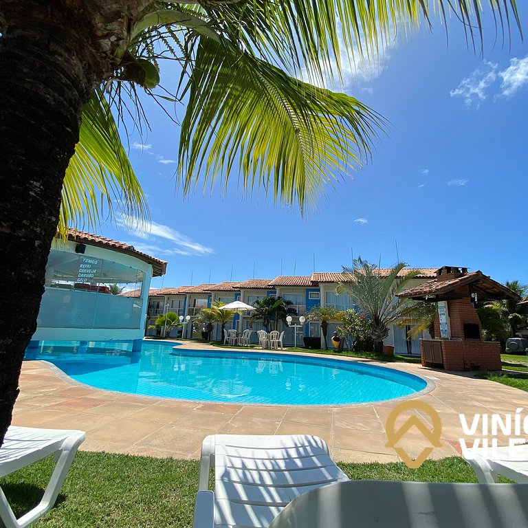 Flat 1 suíte, sala climatizada praia de Taperapuã