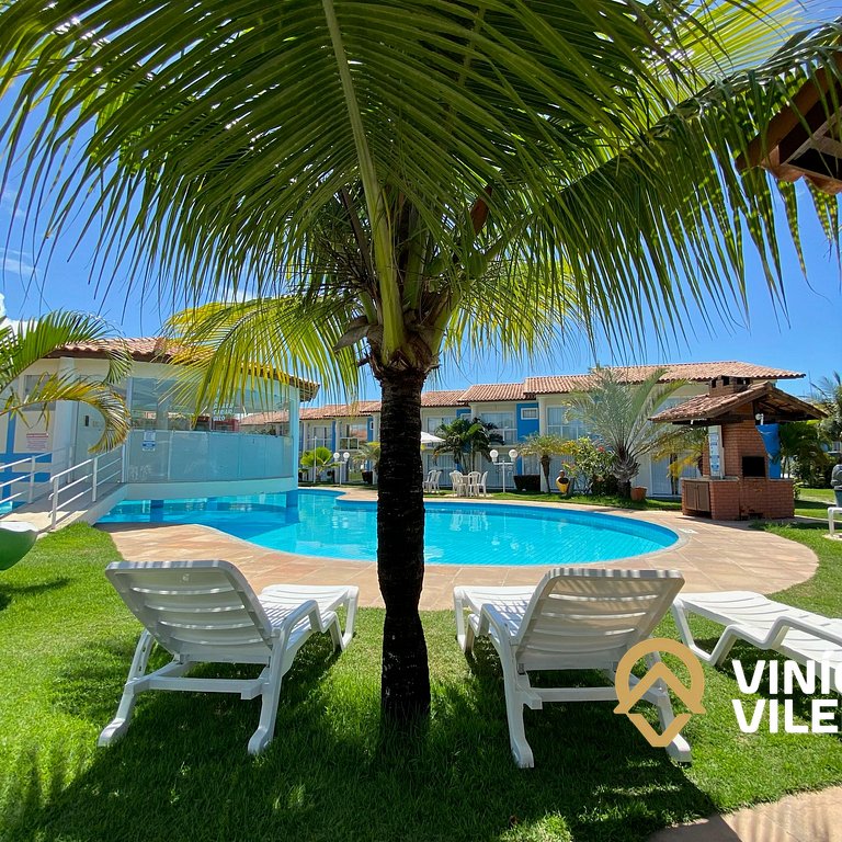 Flat 1 suíte, sala climatizada praia de Taperapuã