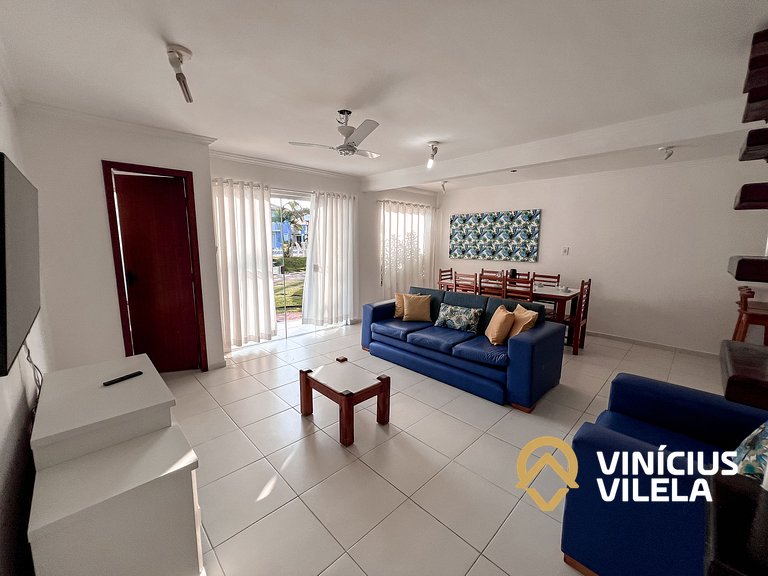 Casa com 3 suítes todas com ar condicionado, sala climatizad