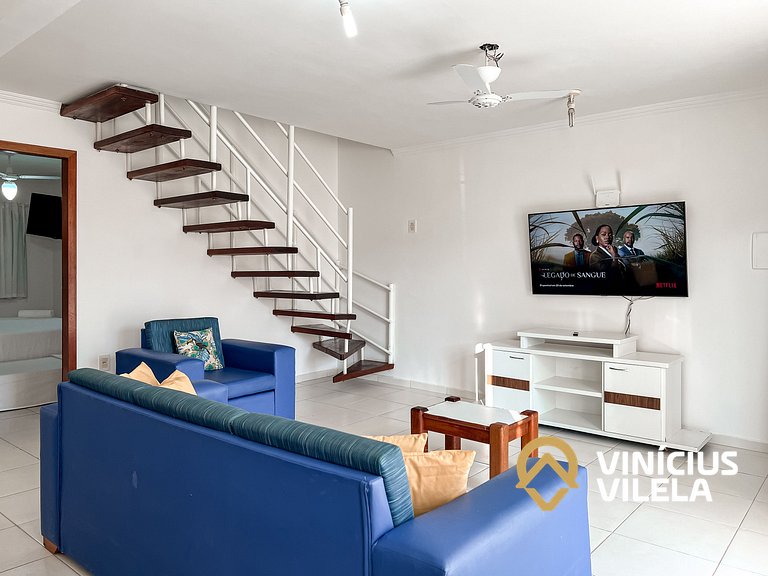 Casa com 3 suítes todas com ar condicionado, sala climatizad