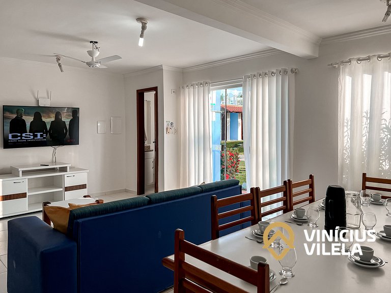 Casa com 3 suítes todas com ar condicionado, sala climatizad