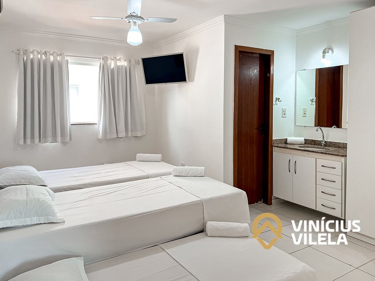Casa com 3 suítes todas com ar condicionado, sala climatizad