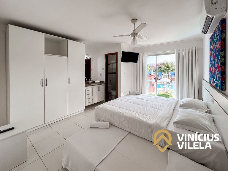 Casa com 3 suítes todas com ar condicionado, sala climatizad