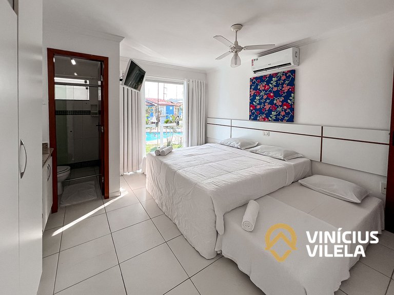 Casa com 3 suítes todas com ar condicionado, sala climatizad