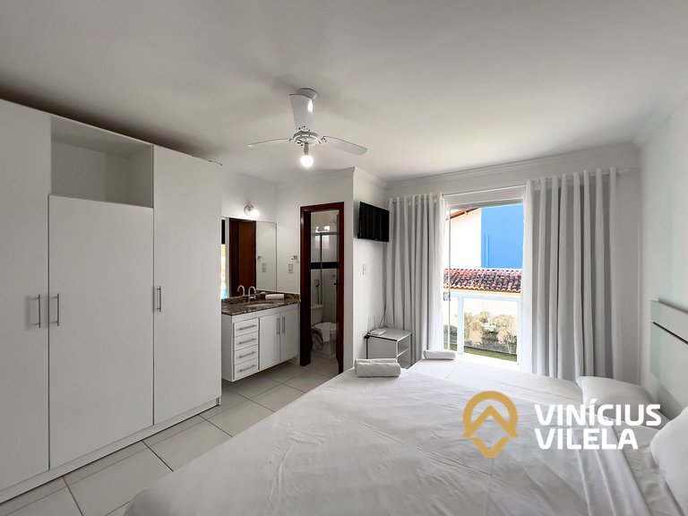 Casa com 2 suítes todas com ar condicionado, sala climatizad
