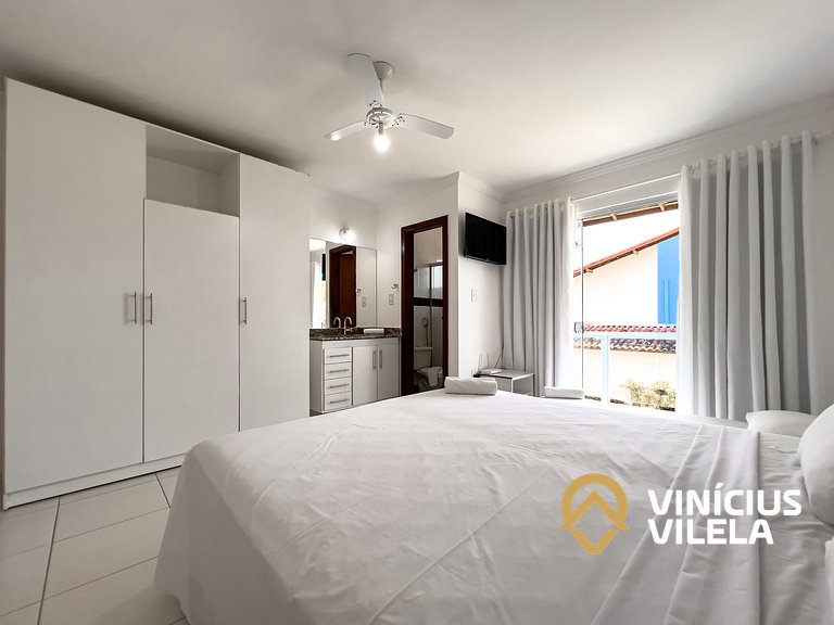 Casa com 2 suítes todas com ar condicionado, sala climatizad