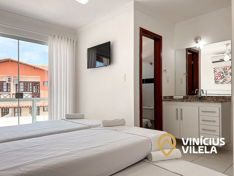 Casa com 2 suítes todas com ar condicionado, sala climatizad