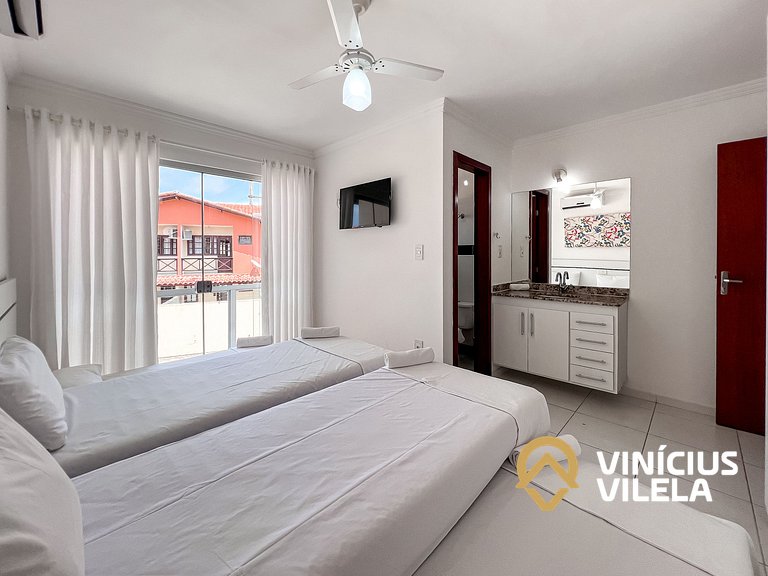 Casa com 2 suítes todas com ar condicionado, sala climatizad