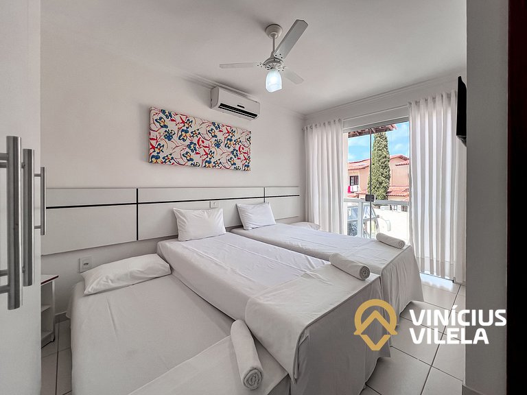 Casa com 2 suítes todas com ar condicionado, sala climatizad