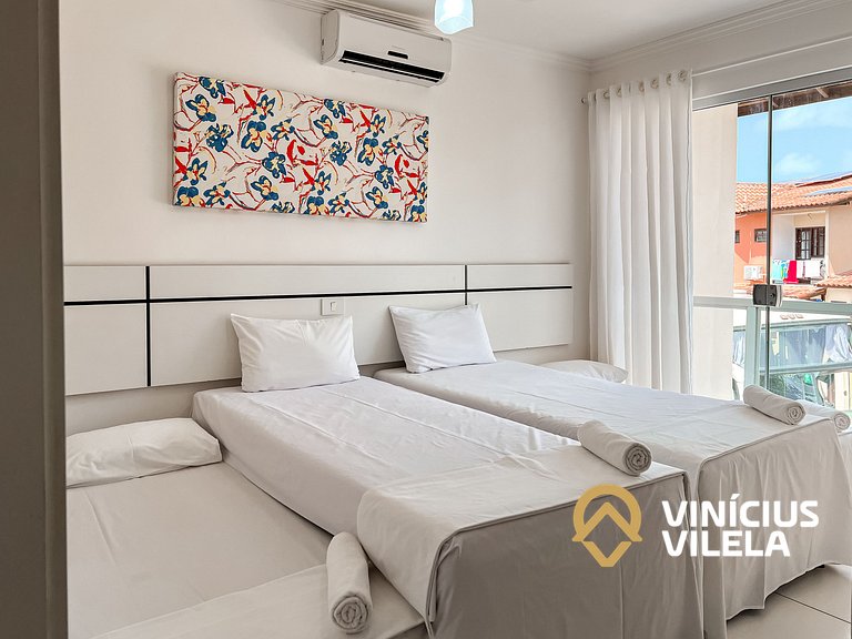Casa com 2 suítes todas com ar condicionado, sala climatizad