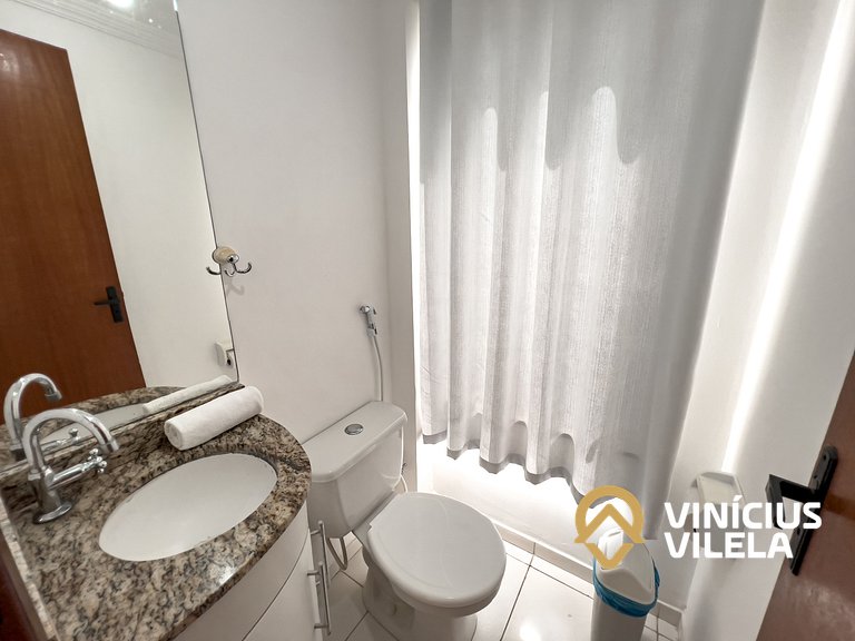 Casa com 2 suítes todas com ar condicionado, sala climatizad
