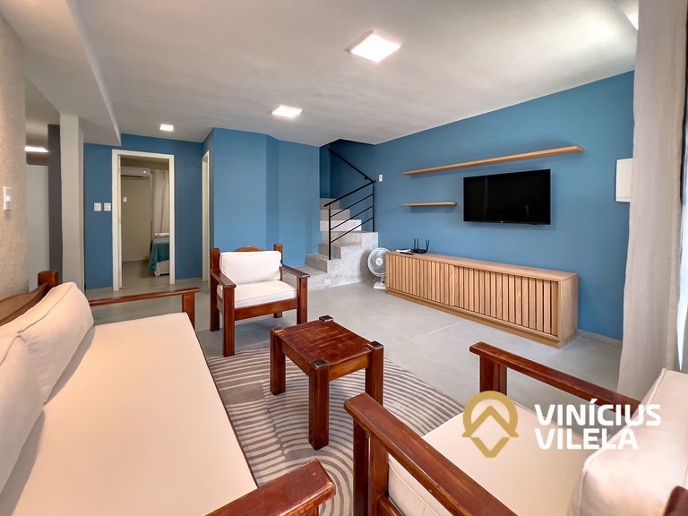 Casa toda reformada com 3 suítes (todas com ar), internet pr