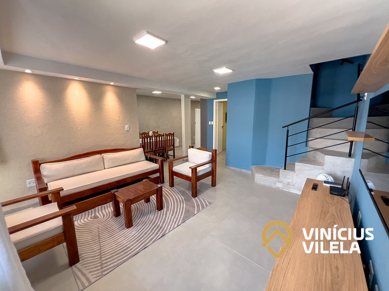 Casa toda reformada com 3 suítes (todas com ar), internet pr