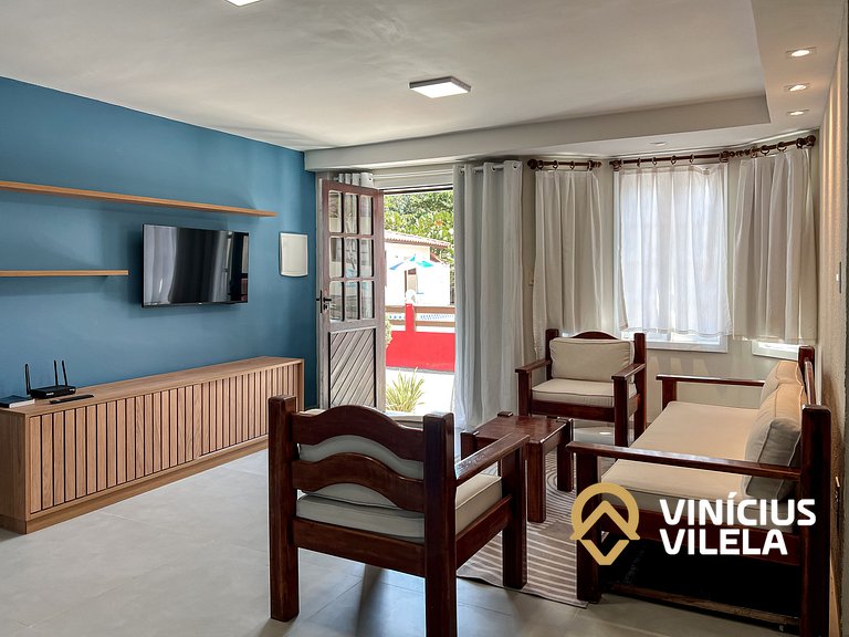 Casa toda reformada com 3 suítes (todas com ar), internet pr