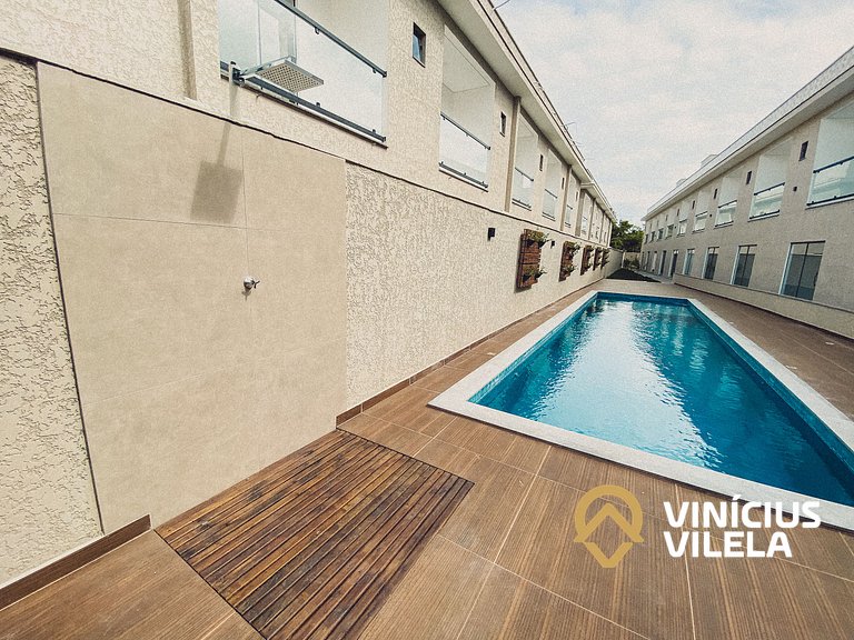 Com 3 suítes, sala climatizada e com cervejeira, acomoda até