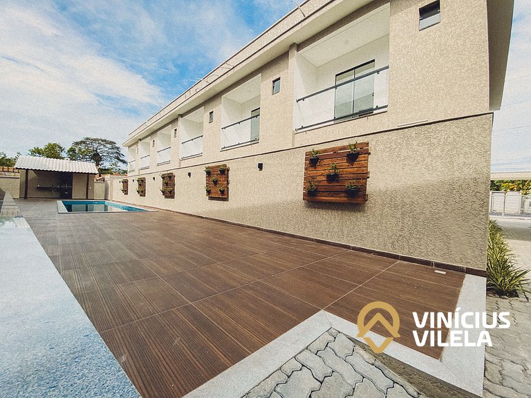 Com 3 suítes, sala climatizada e com cervejeira, acomoda até