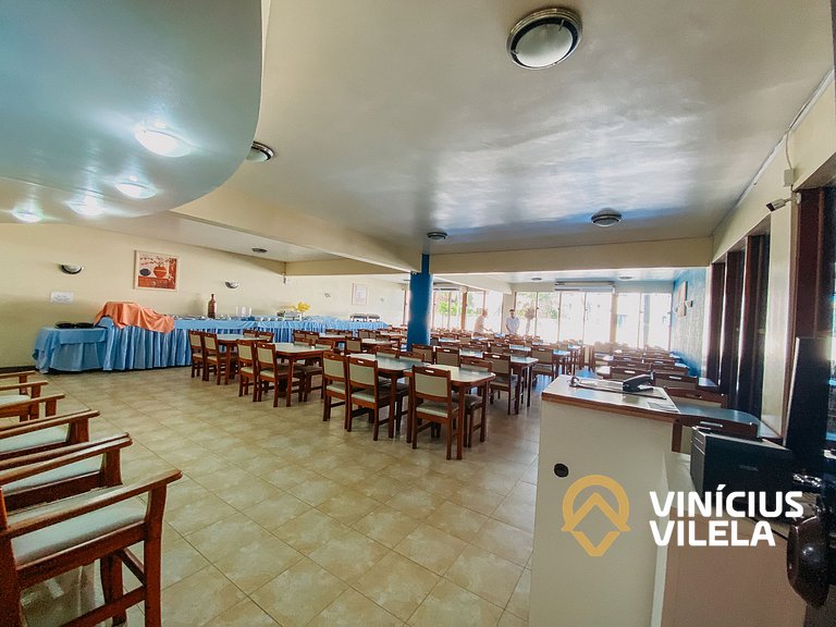 Flat 1 com quarto frente praia de Taperapuã