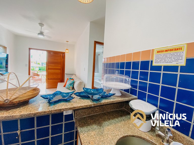 Flat 1 com quarto, todo reformado e bem equipado pavimento s