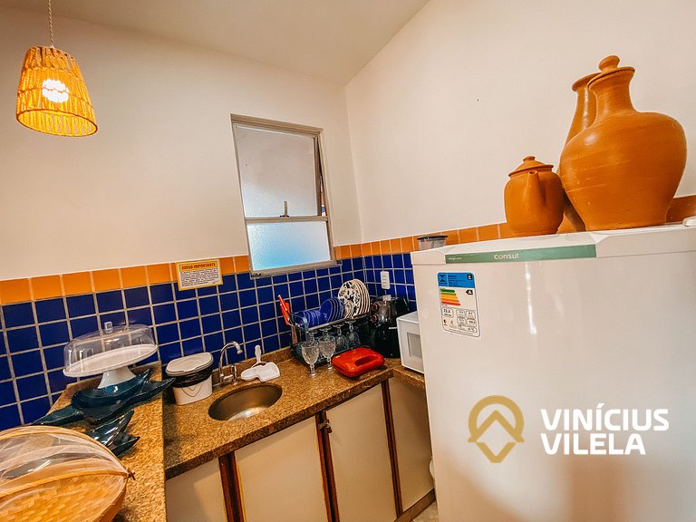 Flat 1 com quarto, todo reformado e bem equipado pavimento s