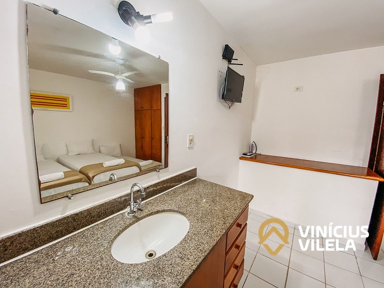 Casa com 2 suítes ambas com ar condicionado e TV, e internet